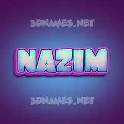 nazim in Phat Purple style - 3D name wallpaper