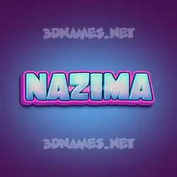 nazima in Phat Purple style - 3D name wallpaper