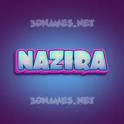 nazira in Phat Purple style - 3D name wallpaper