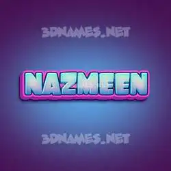 nazmeen in Phat Purple style - 3D name wallpaper