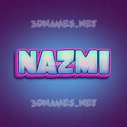 nazmi in Phat Purple style - 3D name wallpaper