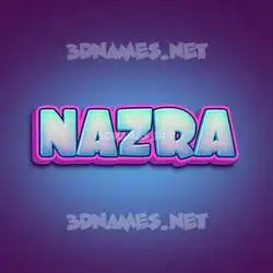 nazra in Phat Purple style - 3D name wallpaper