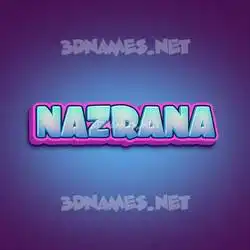 nazrana in Phat Purple style - 3D name wallpaper
