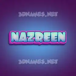 nazreen in Phat Purple style - 3D name wallpaper