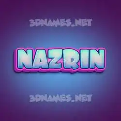 nazrin in Phat Purple style - 3D name wallpaper