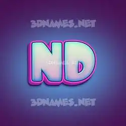 nd in Phat Purple style - 3D name wallpaper