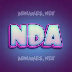 nda in Phat Purple style - 3D name wallpaper