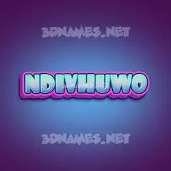 ndivhuwo in Phat Purple style - 3D name wallpaper