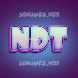 ndt in Phat Purple style - 3D name wallpaper