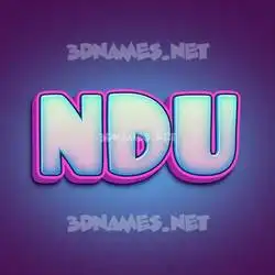 ndu in Phat Purple style - 3D name wallpaper