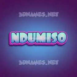 ndumiso in Phat Purple style - 3D name wallpaper