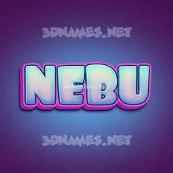 nebu in Phat Purple style - 3D name wallpaper