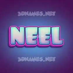 neel in Phat Purple style - 3D name wallpaper