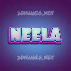 neela in Phat Purple style - 3D name wallpaper