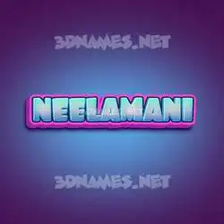 neelamani in Phat Purple style - 3D name wallpaper