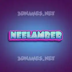 neelamber in Phat Purple style - 3D name wallpaper