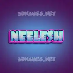 neelesh in Phat Purple style - 3D name wallpaper