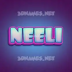 neeli in Phat Purple style - 3D name wallpaper