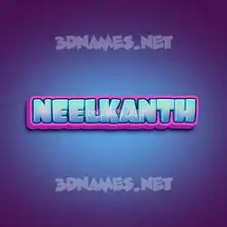 neelkanth in Phat Purple style - 3D name wallpaper