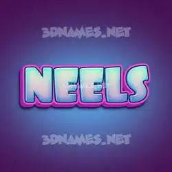 neels in Phat Purple style - 3D name wallpaper