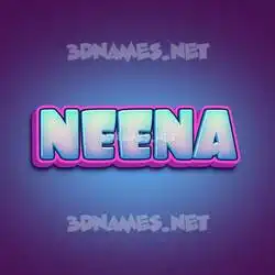 neena in Phat Purple style - 3D name wallpaper