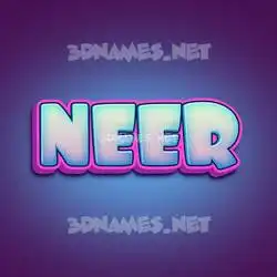 neer in Phat Purple style - 3D name wallpaper