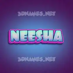 neesha in Phat Purple style - 3D name wallpaper