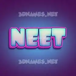 neet in Phat Purple style - 3D name wallpaper