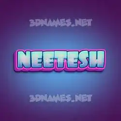 neetesh in Phat Purple style - 3D name wallpaper