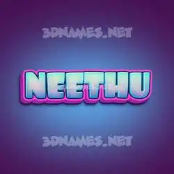 neethu in Phat Purple style - 3D name wallpaper