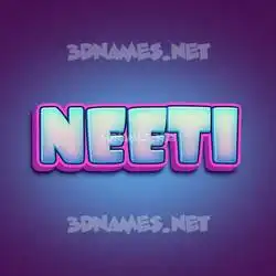 neeti in Phat Purple style - 3D name wallpaper