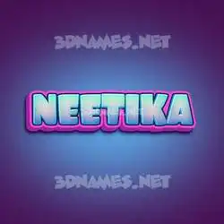 neetika in Phat Purple style - 3D name wallpaper