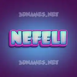 nefeli in Phat Purple style - 3D name wallpaper