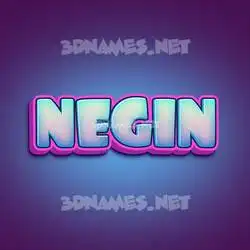negin in Phat Purple style - 3D name wallpaper