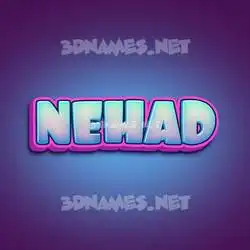 nehad in Phat Purple style - 3D name wallpaper
