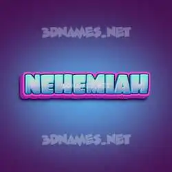 nehemiah in Phat Purple style - 3D name wallpaper