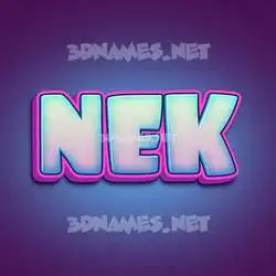 nek in Phat Purple style - 3D name wallpaper