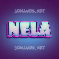 nela in Phat Purple style - 3D name wallpaper