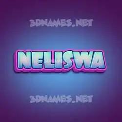 neliswa in Phat Purple style - 3D name wallpaper