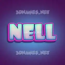 nell in Phat Purple style - 3D name wallpaper