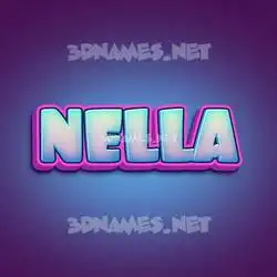 nella in Phat Purple style - 3D name wallpaper