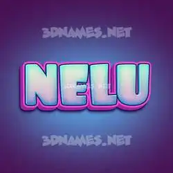 nelu in Phat Purple style - 3D name wallpaper