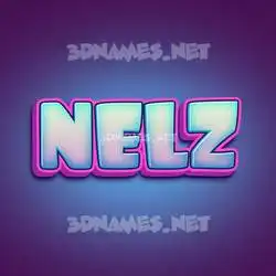 nelz in Phat Purple style - 3D name wallpaper