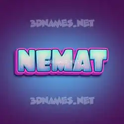 nemat in Phat Purple style - 3D name wallpaper