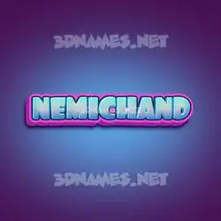 nemichand in Phat Purple style - 3D name wallpaper