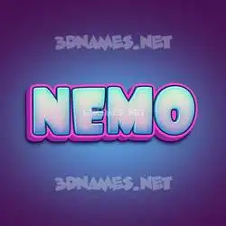 nemo in Phat Purple style - 3D name wallpaper