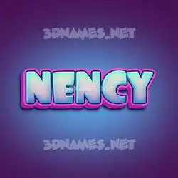 nency in Phat Purple style - 3D name wallpaper