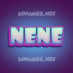 nene in Phat Purple style - 3D name wallpaper