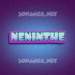 neninthe in Phat Purple style - 3D name wallpaper