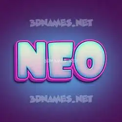 neo in Phat Purple style - 3D name wallpaper